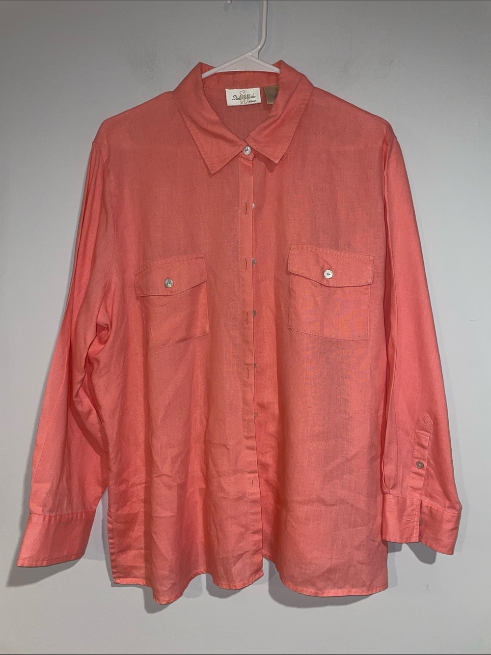 Studio Works Coral Button-Down Shirt • Sz 1X
